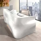 Moderner Schreibtisch Büro Veil, made in Italy Viadurini