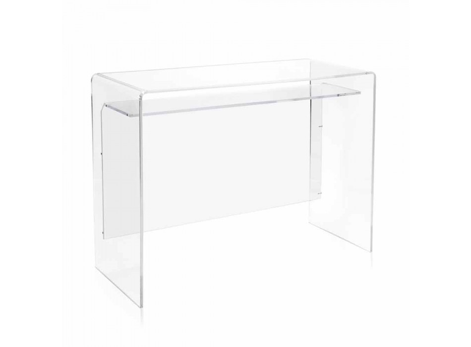 Moderner Schreibtisch aus transparentem Plexiglas, hergestellt in Italien, Barga