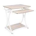 Platzsparender Schreibtisch aus Stahl und Mdf mit ausziehbarer Designplatte - Arnica