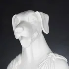 Weiße handgefertigte Keramikskulptur 100 % Made in Italy Fabas 1 Viadurini