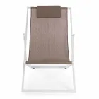 Outdoor-Liegestuhl aus Aluminium mit Sitz aus Textilene, 4 Stück - Kailua Viadurini