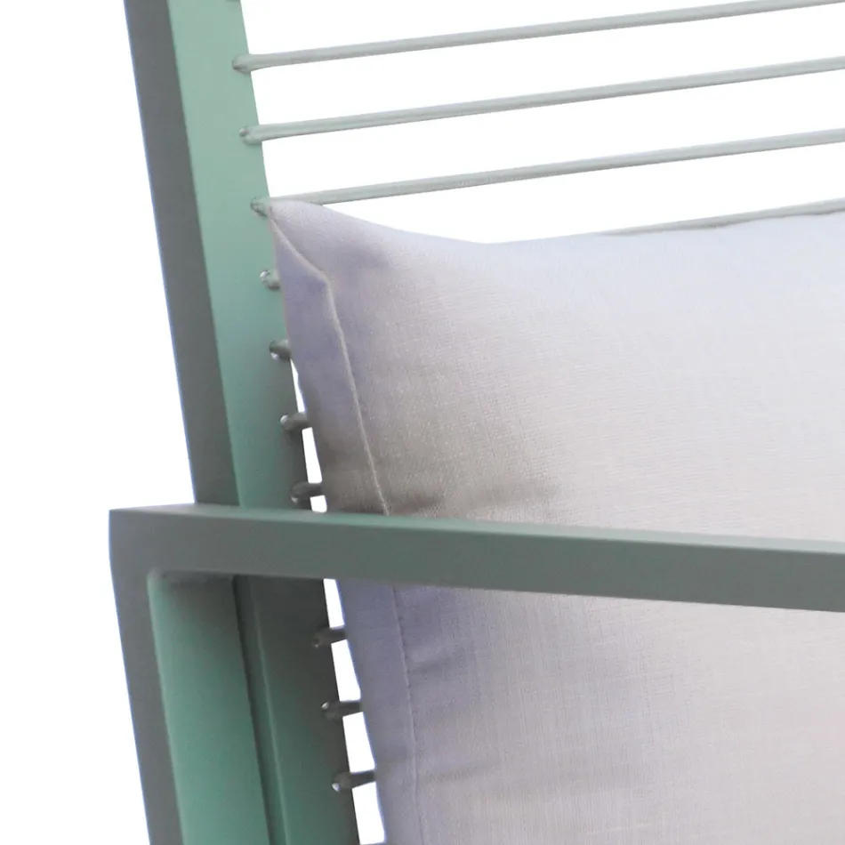 Schaukelstuhl aus Aluminium für den Außenbereich mit gepolstertem Kissen - Brontolo Viadurini