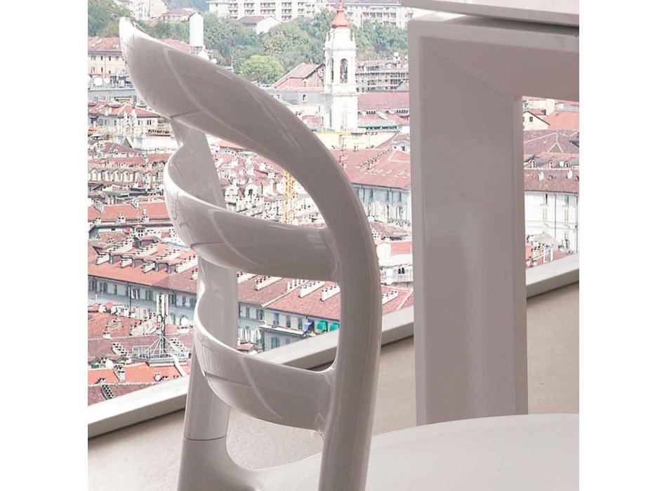 Weißer Stuhl mit modernem Design Derulo
