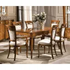 Klassischer Polsterstuhl aus Nussbaum oder weißem Holz Made in Italy - Caligola Viadurini