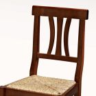 Klassischer Stuhl aus Buchenholz und Stroh Made in Italy Design - Claudie Viadurini