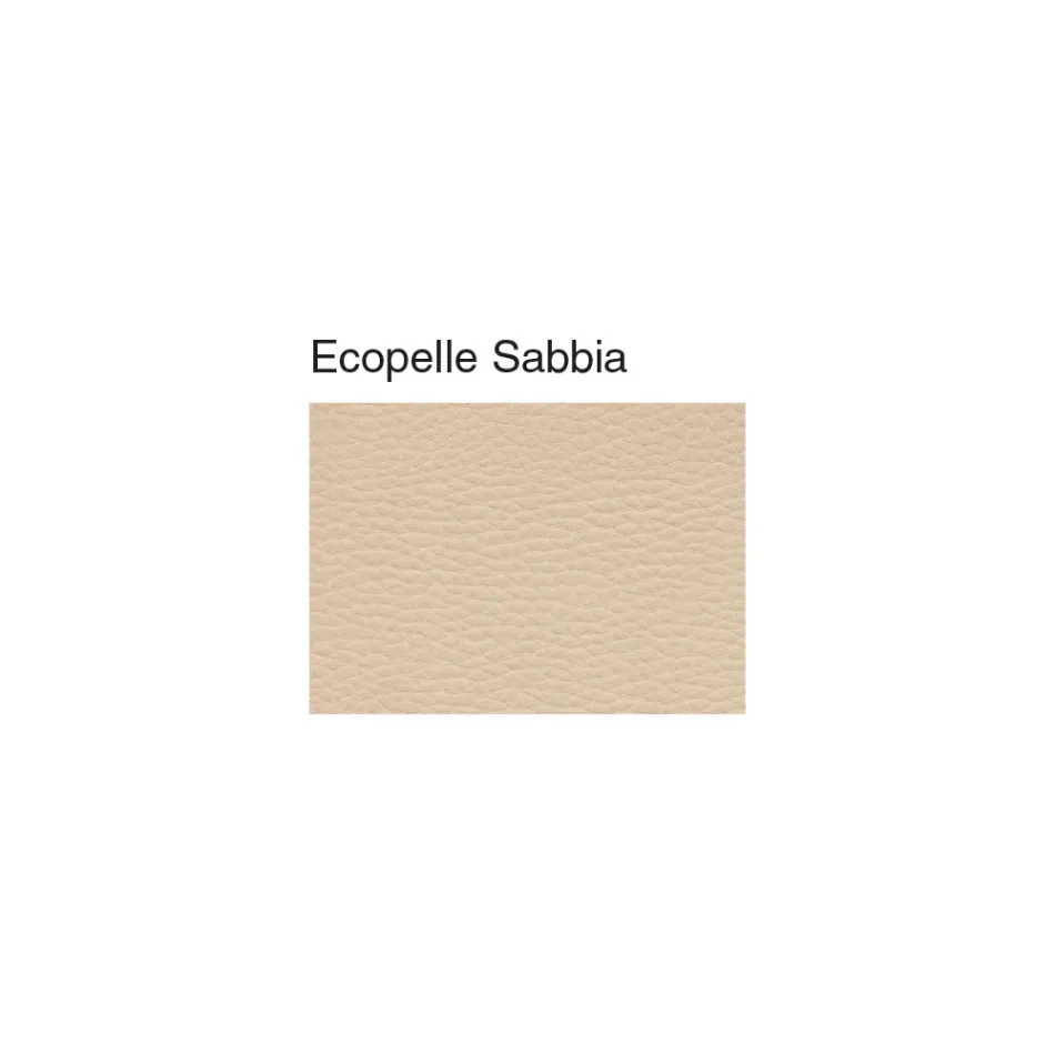 Klassischer Stuhl aus Buchenholz mit verzierter Rückenlehne und Kunstleder - Milissa Viadurini