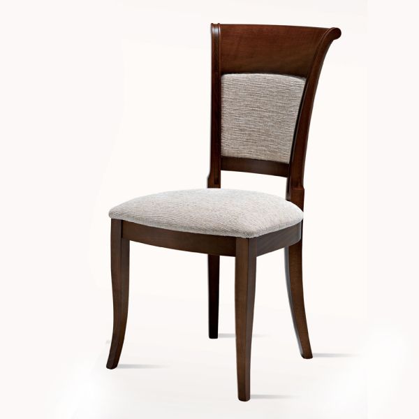 Klassischer stuhl aus buchenholz und elegantem italienischem designstoff - murray