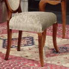 Klassischer Stuhl aus Holz und Stoff mit oder ohne Armlehnen Made in Italy - Ellie Viadurini