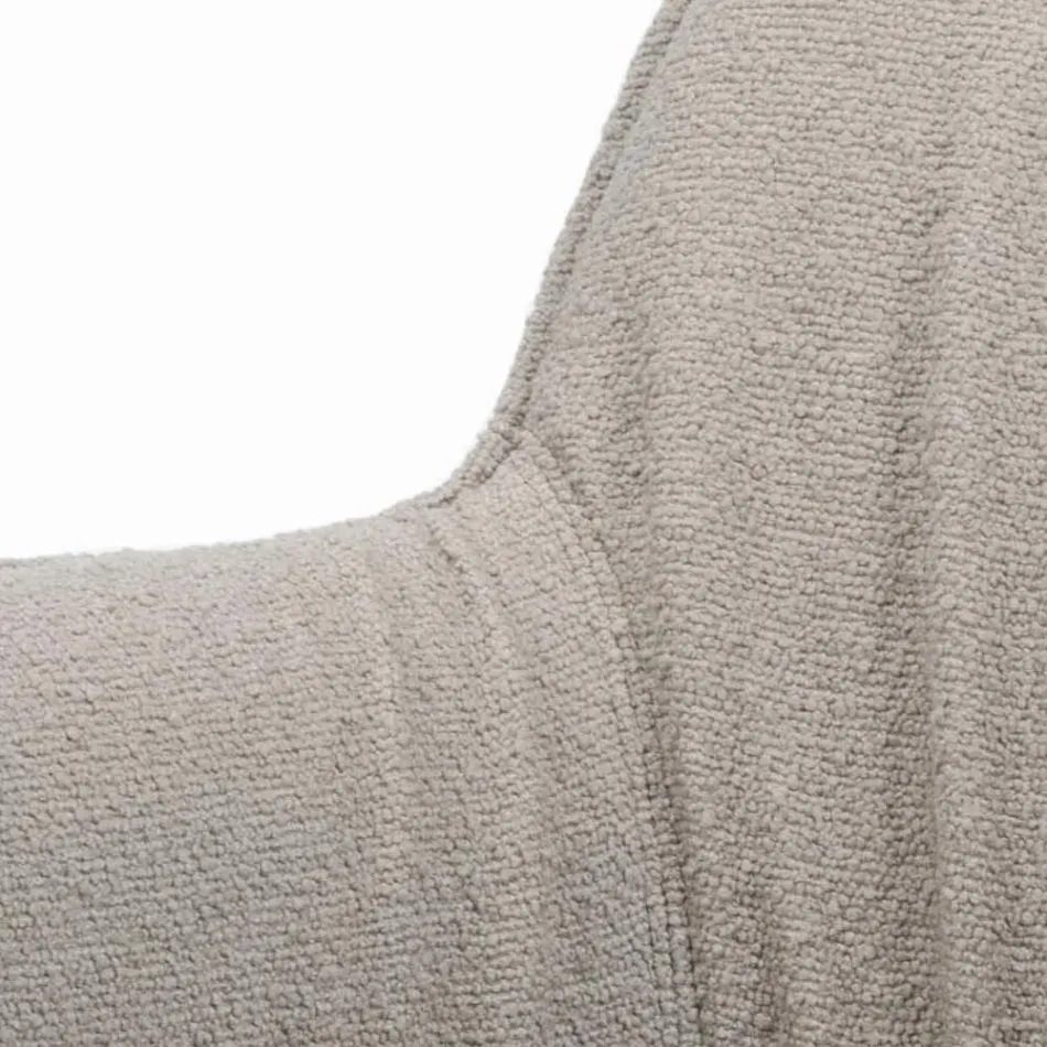 Stuhl mit Armlehnen, gepolstertem Sitz und Stahlbeinen, hergestellt in Italien – Ascoli Viadurini