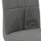 Stuhl mit lackierten Stahlbeinen und gepolstertem Sitz, hergestellt in Italien – Brescia Viadurini