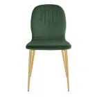 Stuhl mit Monocoque-Stoffsitz und konischen Beinen Made in Italy - Nezoku Viadurini