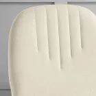 Stuhl mit Monocoque-Stoffsitz und konischen Beinen Made in Italy - Nezoku Viadurini