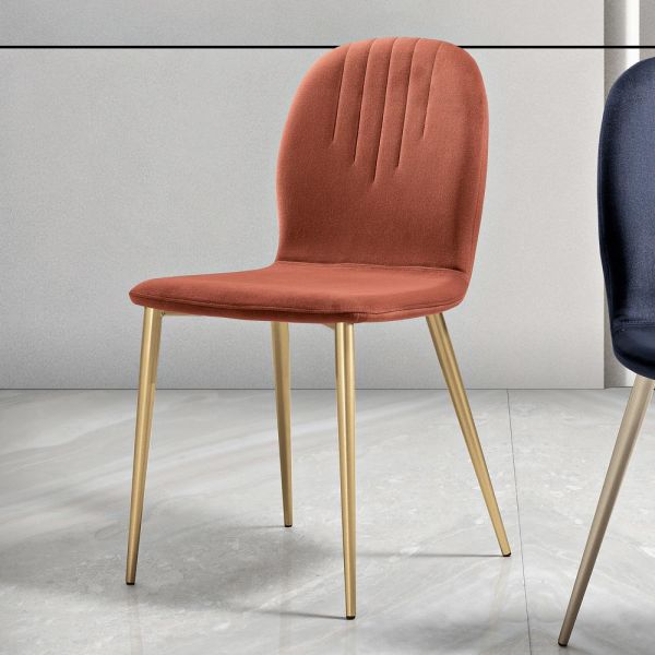 Stuhl mit monocoque-stoffsitz und konischen beinen made in italy - nezoku