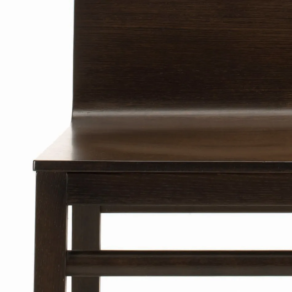 Stuhl mit Eschenstruktur und Eichenschale, hergestellt in Italien – Emilia Viadurini