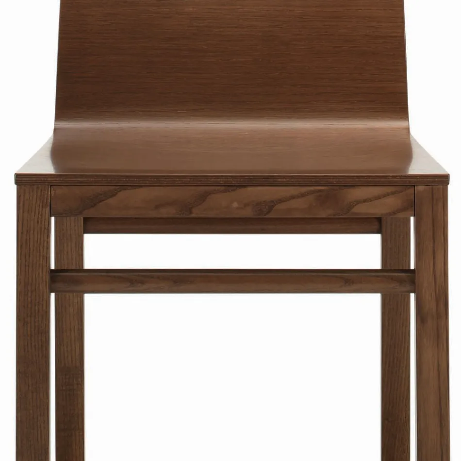 Stuhl mit Eschenstruktur und Eichenschale, hergestellt in Italien – Emilia Viadurini