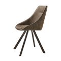 Stuhl mit lackierter Metallstruktur und weichem Vintage-Sitz Made in Italy - Thani