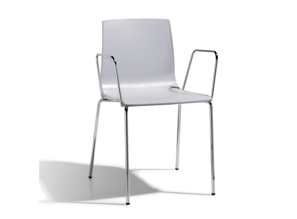 Küchenstuhl mit Sitz aus Technopolymer Made in Italy 2 Stück - Ghirlanda Viadurini