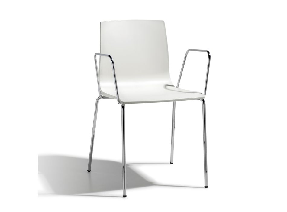 Küchenstuhl mit Sitz aus Technopolymer Made in Italy 2 Stück - Ghirlanda Viadurini
