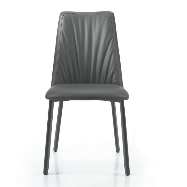 Küchenstuhl aus ecoleder und stahl made in italy 4 stück - alexia