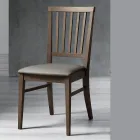 Küchenstuhl aus massivem Buchenholz und Kunstleder italienisches Design - Rosita Viadurini