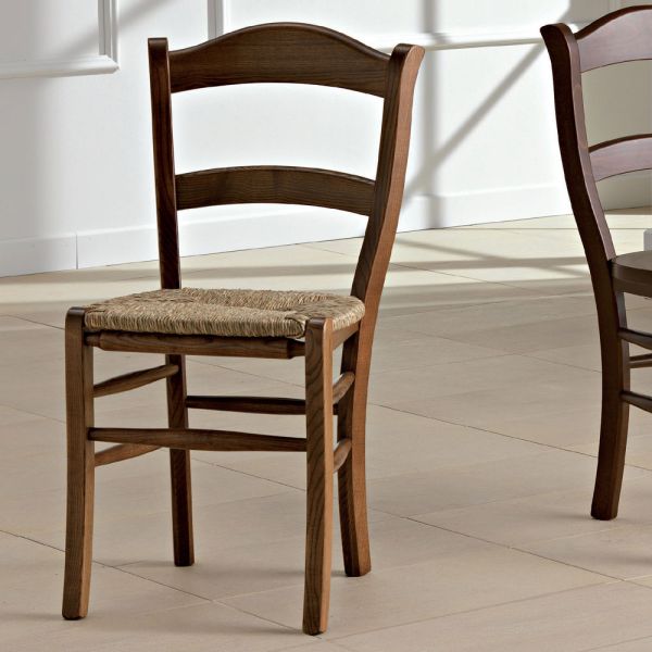 Klassischer massivholz-küchenstuhl im italienischen design - monika
