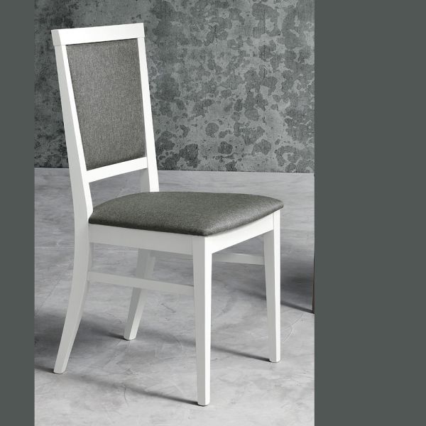 Design-küchenstuhl aus buchenholz und stoff im modernen stil - taver