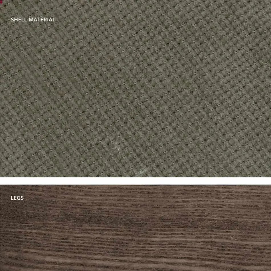 Design-Küchenstuhl aus Holz und Stoff, hergestellt in Italien, Egizia Viadurini