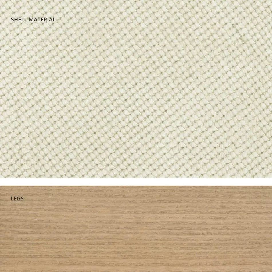 Design-Küchenstuhl aus Holz und Stoff, hergestellt in Italien, Egizia Viadurini