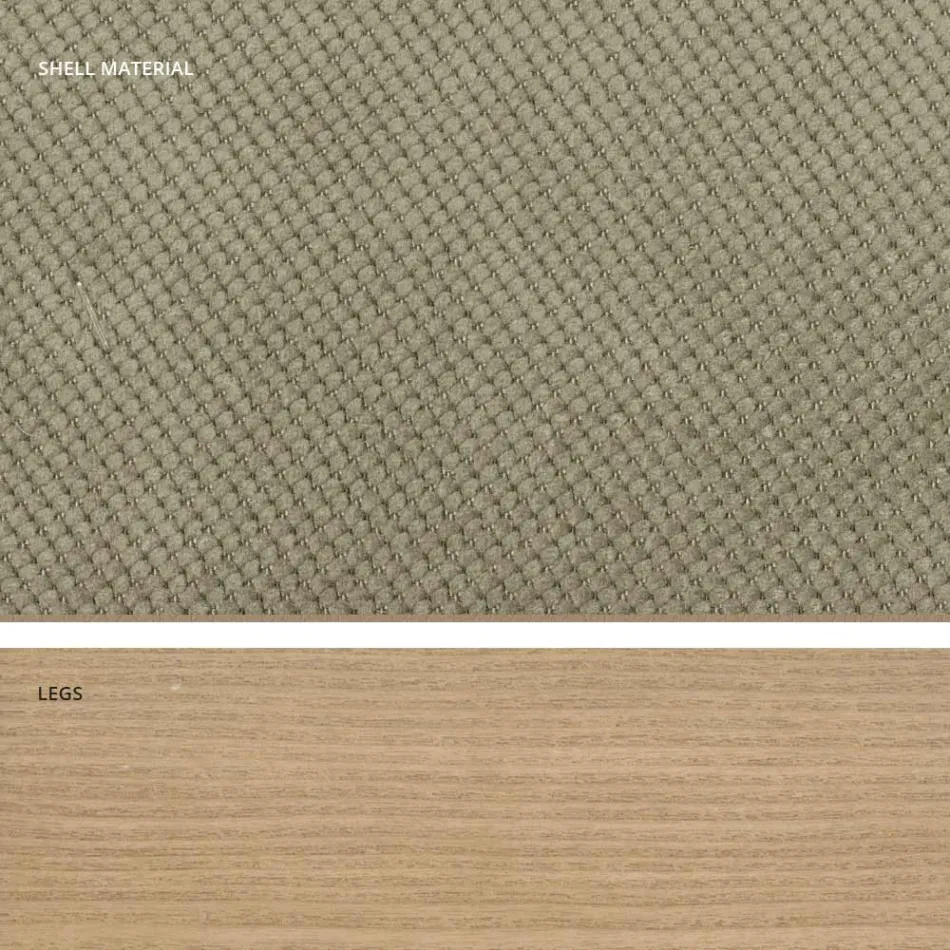 Design-Küchenstuhl aus Holz und Stoff, hergestellt in Italien, Egizia Viadurini