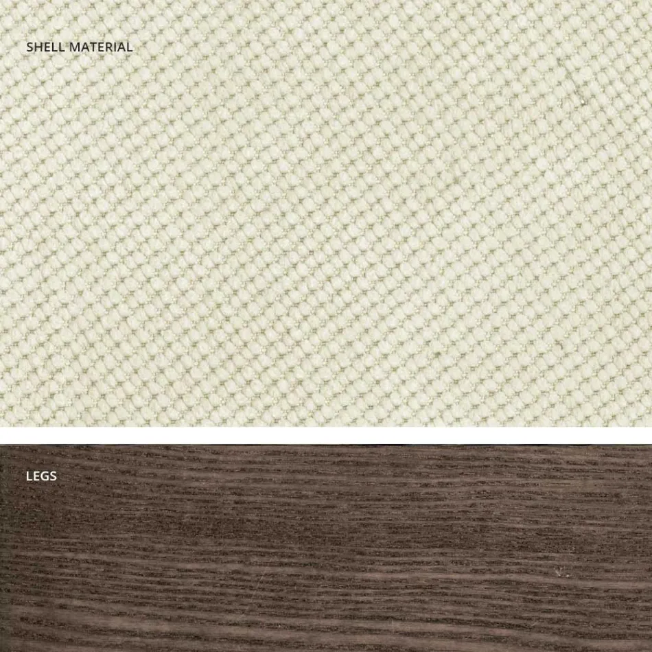 Design-Küchenstuhl aus Holz und Stoff, hergestellt in Italien, Egizia Viadurini