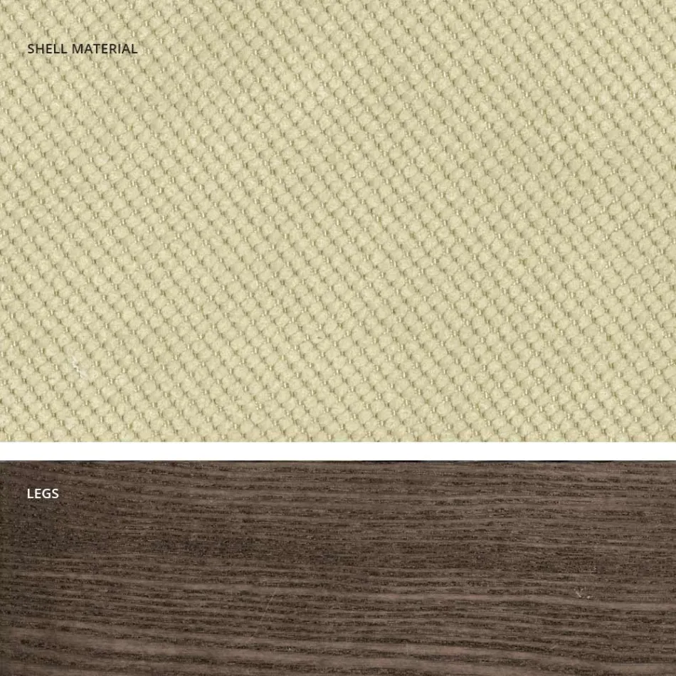 Design-Küchenstuhl aus Holz und Stoff, hergestellt in Italien, Egizia Viadurini