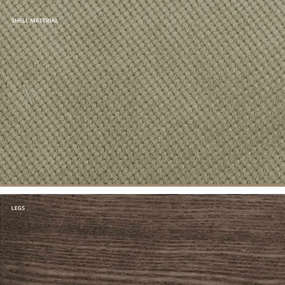 Design-Küchenstuhl aus Holz und Stoff, hergestellt in Italien, Egizia Viadurini