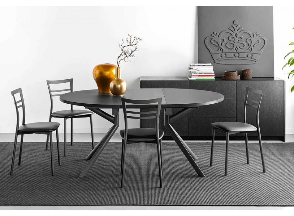 Modernes Design Küchenstuhl aus Polypropylen und Metall Made in Italy - Go Viadurini