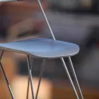 Handgefertigter Küchenstuhl aus Holz und Edelstahl Made in Italy - Granada Viadurini