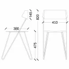 Handgefertigter Küchenstuhl aus Holz und Edelstahl Made in Italy - Granada Viadurini