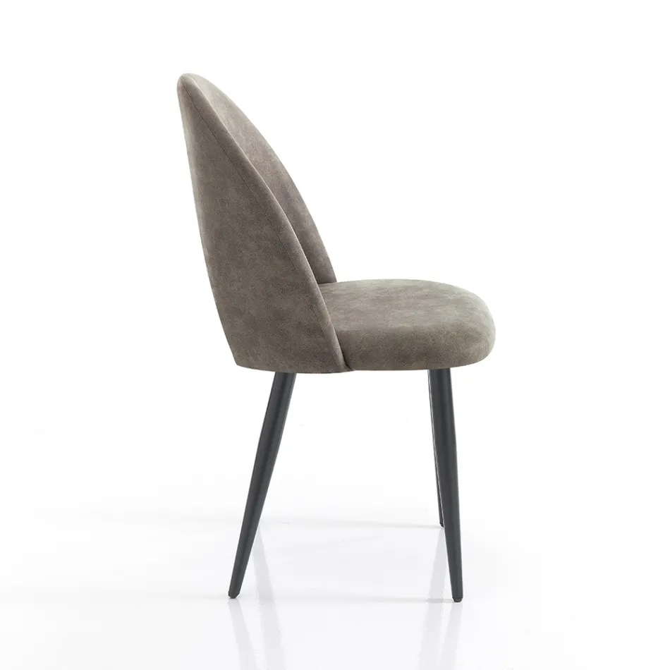 Küchenstuhl aus Kunstleder in gealterter Optik 4 Stück - Renetta Viadurini