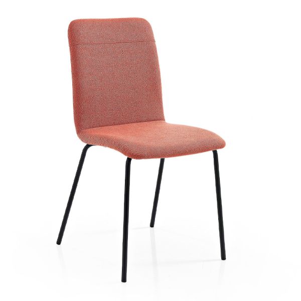 Küchenstuhl aus farbigem stoff und metall im modernen design – hermine