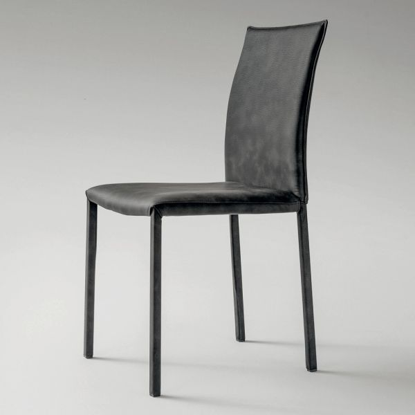 Küchenstuhl komplett mit ecoleather bezogen made in italy, 2 stück - maria
