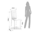 Küchenstuhl komplett mit 2-teiligem Kunstleder bezogen - Atenea Viadurini