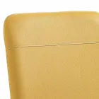 Küchen- oder Wohnzimmerstuhl im Design aus farbigem Kunstleder und Metall – Hermine Viadurini