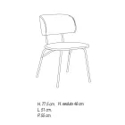 Küchenstuhl gepolstert mit Mikrofaser Made in Italy, 2 Stück - Rebecca Viadurini