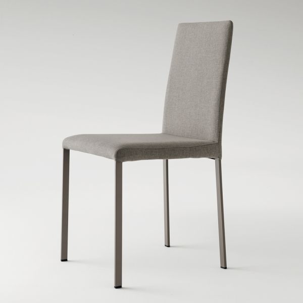 Küchenstuhl gepolstert in stoff made in italy, 2 stück - mawi