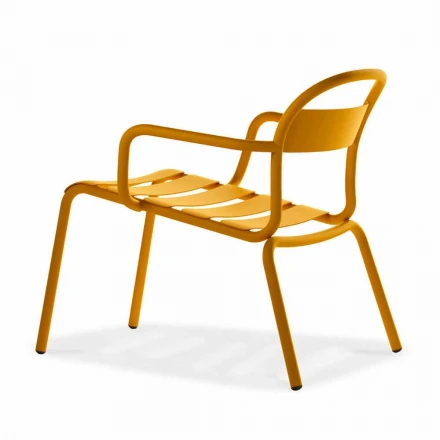 Stapelbarer Aluminiumstuhl im Freien Hergestellt in Italien, 2 Stück - Shyla Viadurini