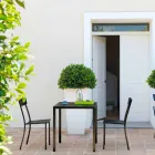 Stapelbarer Gartenstuhl aus lackiertem Metall Made in Italy, 4 Stück - Tüll Viadurini