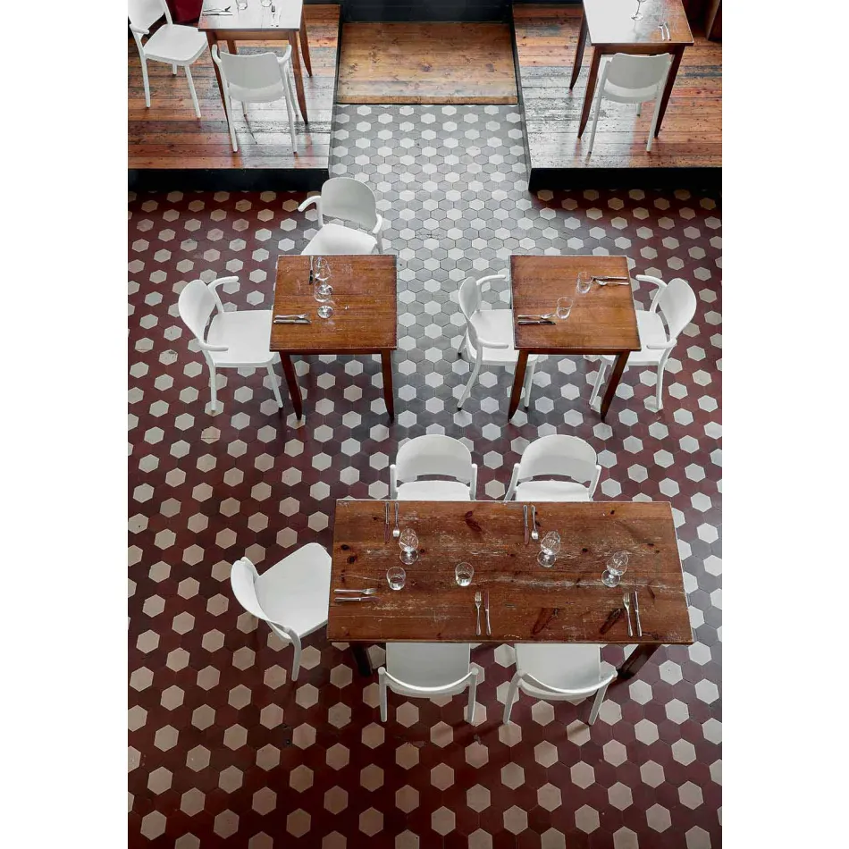 Stapelbarer Gartenstuhl aus Polypropylen Hergestellt in Italien, 4 Stück - Bertina Viadurini