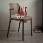 Stapelbarer Gartenstuhl aus Polypropylen Hergestellt in Italien, 4 Stück - Bertina Viadurini