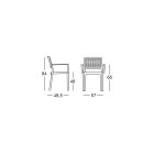 Stapelbarer Outdoor-Stuhl aus Technopolymer Made in Italy 4 Stück - Zurücksetzen Viadurini