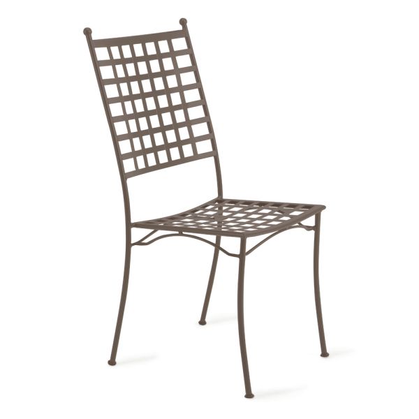 Outdoor-stuhl aus verzinktem stahl stapelbar 4 stück made in italy - sibo