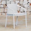 Aluminium Outdoor Stuhl mit oder ohne Kissen, Hochwertig, 4 Stück - Filomena