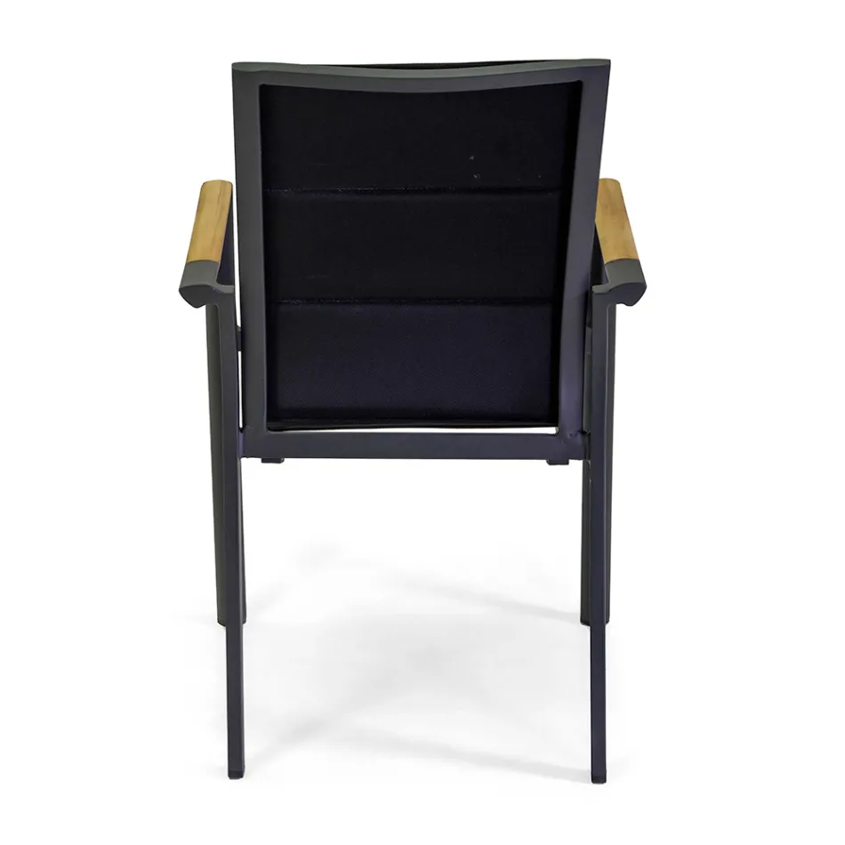 Outdoor-Stuhl aus Aluminium mit doppelschichtigem Textilene - Excursion Viadurini